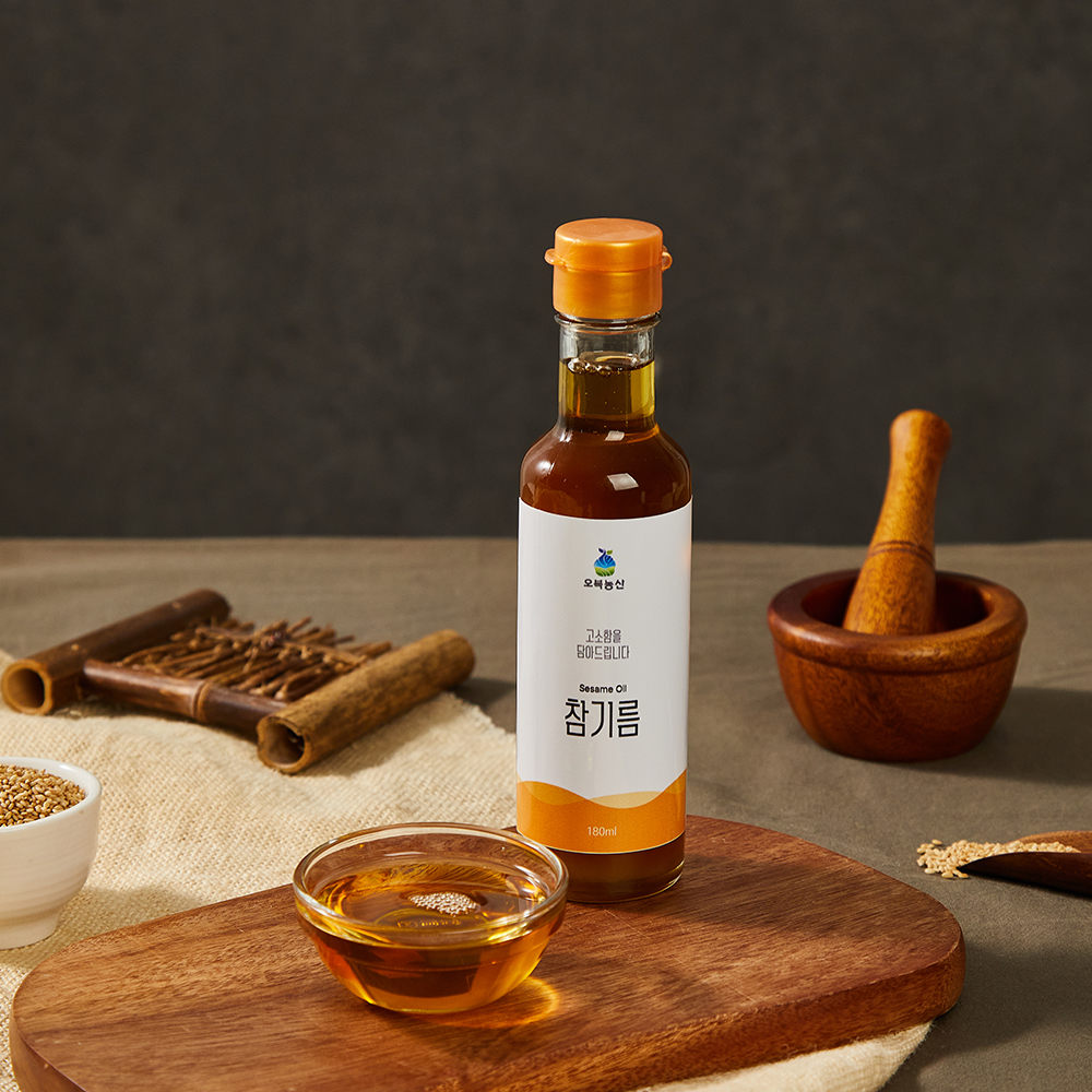 ★상생특별전★ [오복농산] 저온압착 국내산 통 참깨로 착유한 참기름 250ml